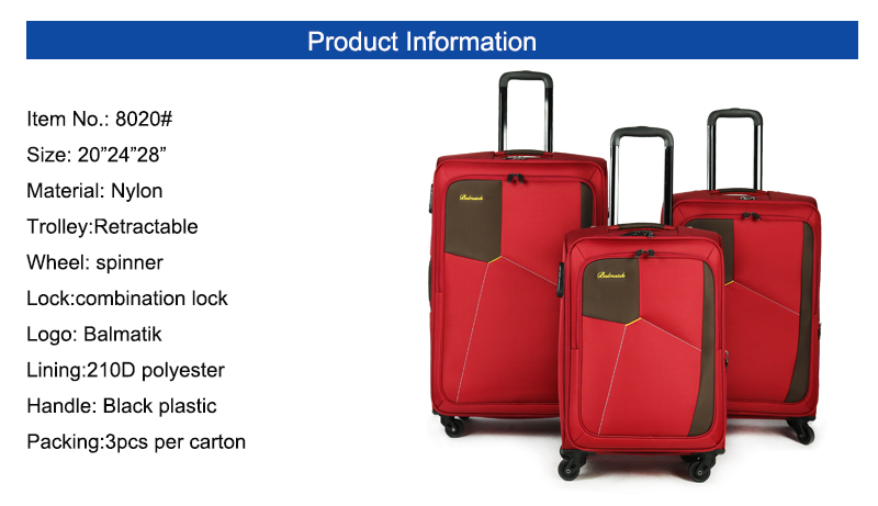 informații despre bagajele de călătorie de 20-24-28 inch
