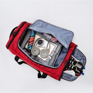 OMASKA 380 سب سے کم Moq جم بیگ حسب ضرورت اعلی کوالٹی کا واٹر پروف پائیدار پالئیےسٹر سپورٹس ٹریول بیگ جوتوں کے ڈبے کے ساتھ (23)