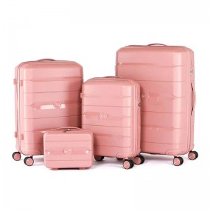 OMASKA PP LUGGAGE 4PCS SET PP MATERIAL ALUMINIUM TROLLEY INBUILT LOCK MATCHING COLOR DOUBLE WHEEL HIGH QUALITY LUGGAGE PP (7)